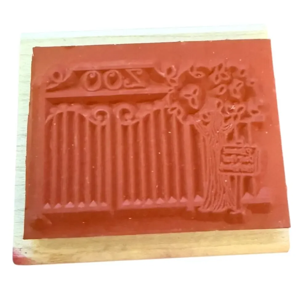 Stampin’ Up Vintage 1990 Zoo Rubber Stamp